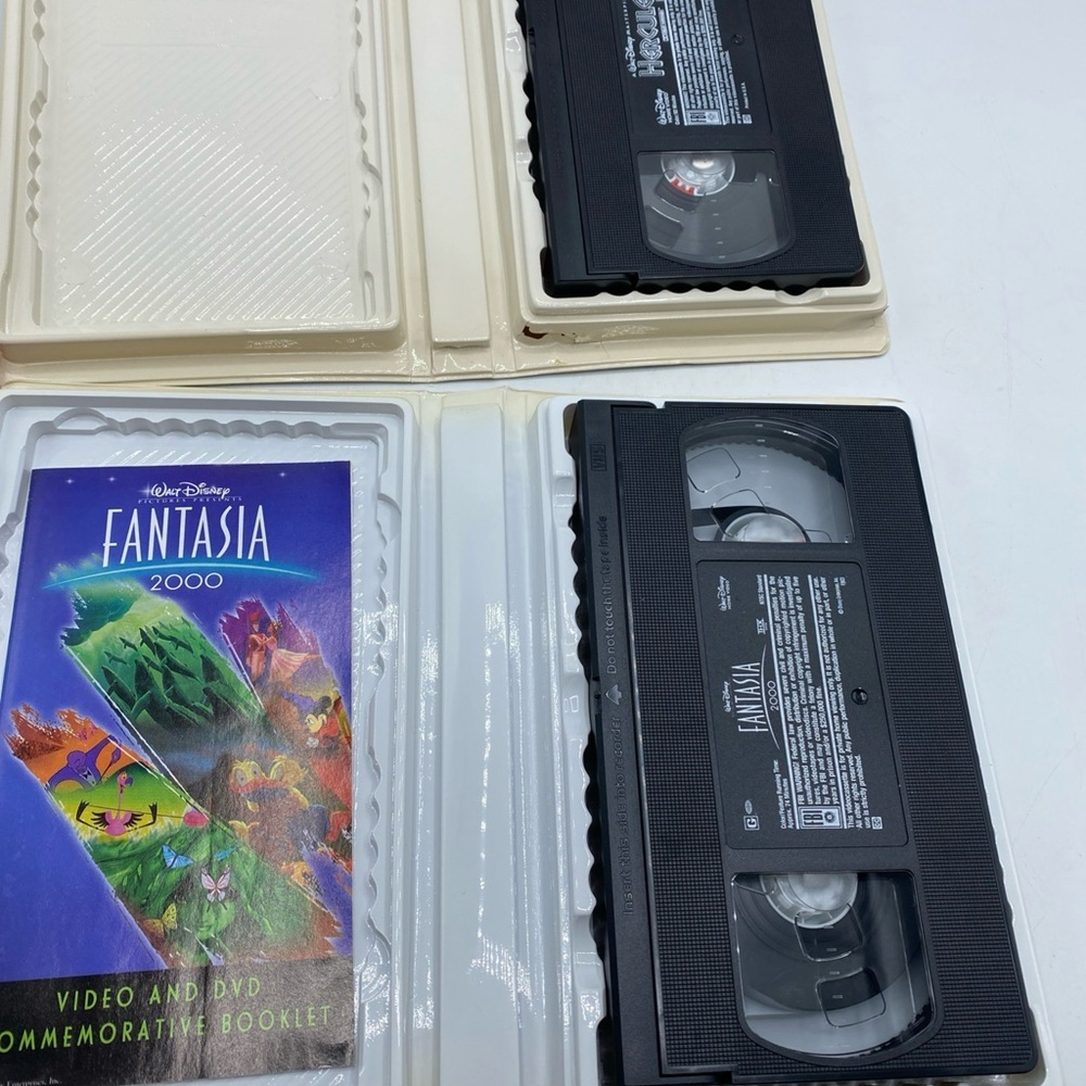 Disney Hercules & Fantasia Disney Masterpiece VHS Tape Clamshell Case Movie - Picture 6 of 6